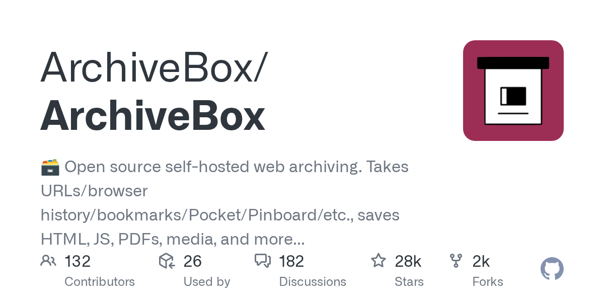 ArchiveBox on GitHub