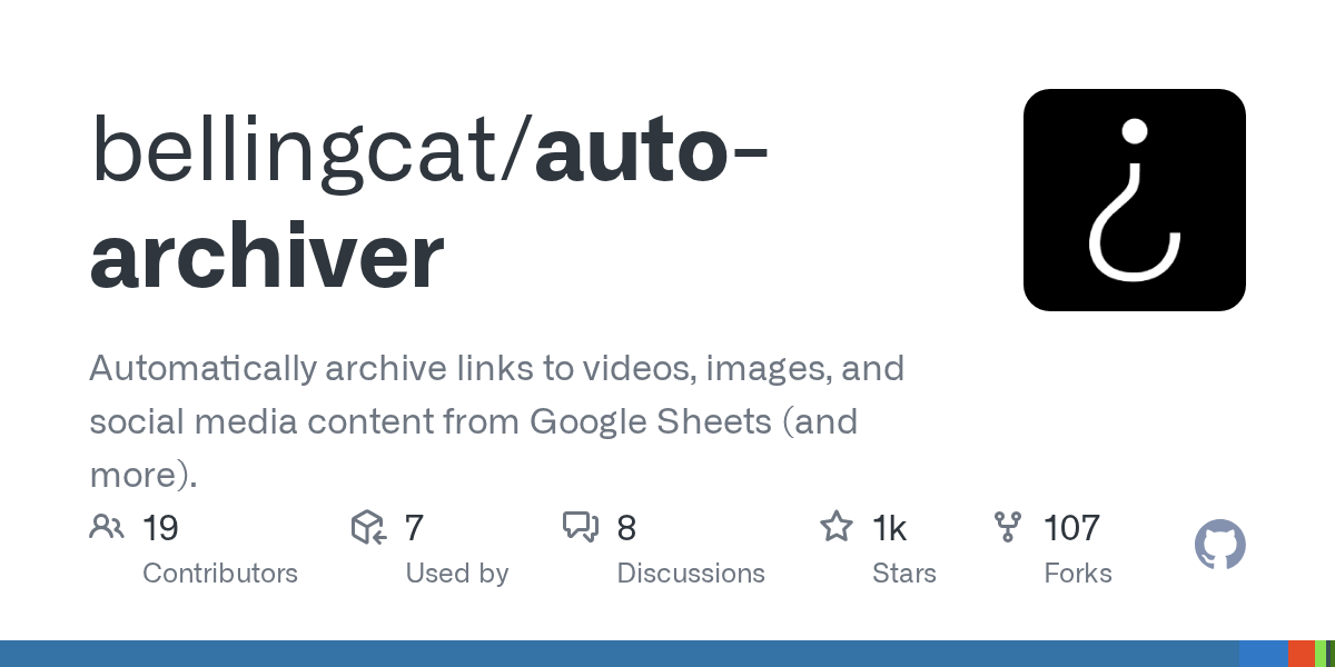 Bellingcat auto-archiver on GitHub