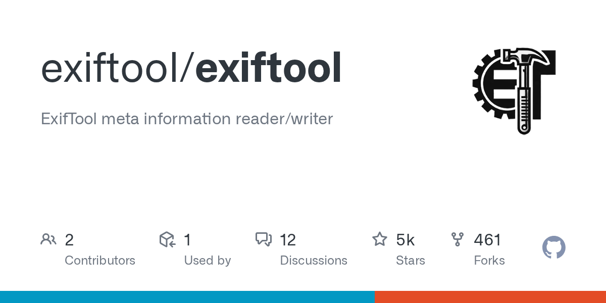 ExifTool on GitHub