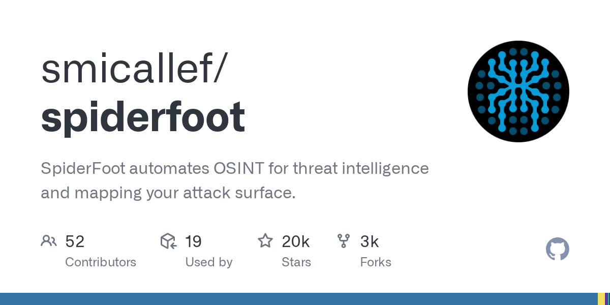 SpiderFoot on GitHub